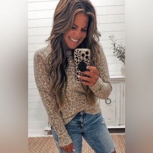 New Staccato Washed Animal Print Sweater – Size Small